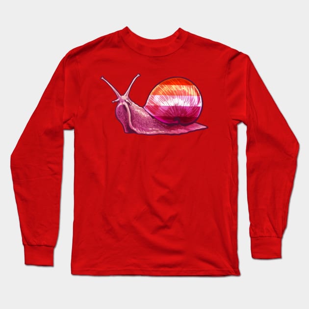 Lesbian Snail Long Sleeve T-Shirt by Merdet